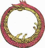The Ouroboros, from an alchemical manuscript.